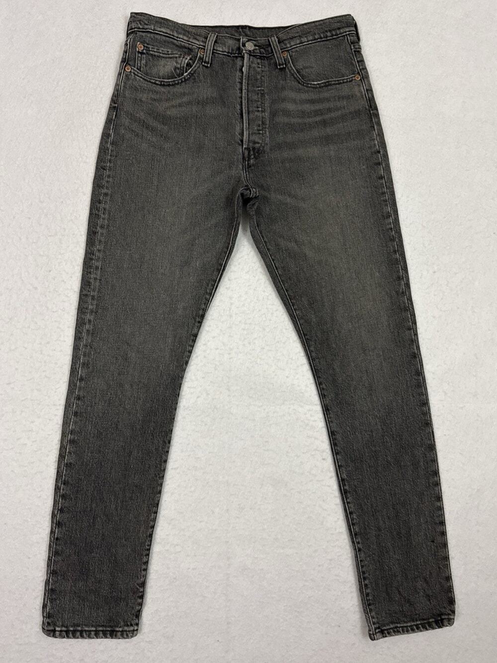 Levi’s 501 Skinny Jeans Women’s 30x30 Gray Button Fly Stretch Denim